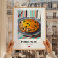 Perde Pilavı – on Striped Tablecloth, Turkish Food Illustration, styled in a charming Paris street view