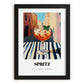 Spritz – Italian Café on the Corner, Italian Cocktail Poster, in sleek black frame