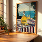Limoncello – Italian Seaside Café Scene, Italian Spirit Wall Art, clean layout with no caption