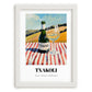 Txakoli – Spanish Hilltop Table Scene, Spanish Wine Wall Decor, placed in minimal white frame