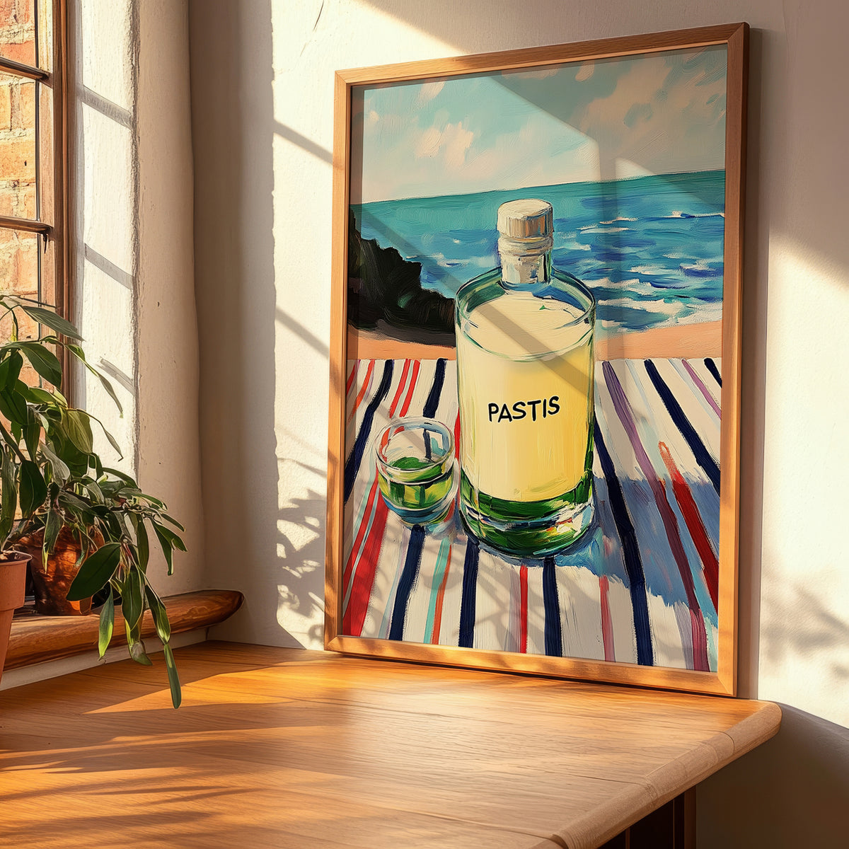 Pastis – French Coastal Café Moment, French Spirit Illustration, clean layout with no caption