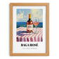 Baga Rosé – Portuguese Seaside Scene, Portuguese Wine Poster, set in oak frame