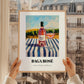 Baga Rosé – Portuguese Hilltop Café Scene, Portuguese Wine Wall Illustration, styled in a charming Paris street view