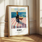 Port – Portuguese Seaside Café Scene, Portuguese Dessert Wine Illustration