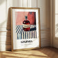 Ginjinha – on Striped Tablecloth, Portuguese Spirit Illustration