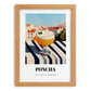 Poncha – Portuguese Outdoor Café Scene, Portuguese Cocktail Painting, set in oak frame