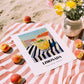 Limonada – Portuguese Café on the Corner, Portuguese Lemonade Art, unframed on coastal sand