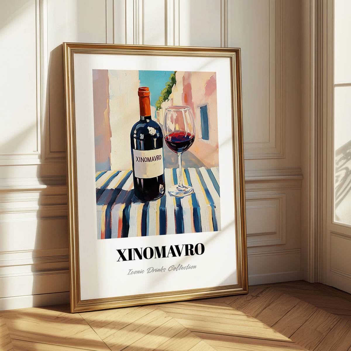 Xinomavro – Greek Street Café Scene, Greek Wine Still Life
