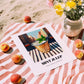 Mint Julep – American Urban Café Scene, American Cocktail Wall Print, unframed on coastal sand