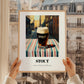 Stout – English Outdoor Café Scene, English Beer Painting, styled in a charming Paris street view