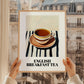 English Breakfast Tea – on Striped Tablecloth, English Tea Still Life, styled in a charming Paris street view