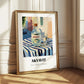Akvavit – Danish Outdoor Café Scene, Danish Spirit Illustration