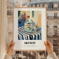 Akvavit – Danish Outdoor Café Scene, Danish Spirit Illustration, styled in a charming Paris street view