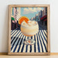 Tuba – Philippine Café on the Corner, Philippine Beverage Print, no-text version framed in wood