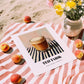 Teh Tarik – on Striped Tablecloth, Malaysian Tea Painting, unframed on coastal sand