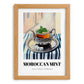 Moroccan Mint Tea – Moroccan Street Café Scene, Moroccan Spirit Still Life, set in oak frame