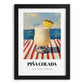Piña Colada – Puerto Rican Coastal Café Moment, Puerto Rican Cocktail Poster, in sleek black frame