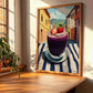 Colada Morada – Ecuadorian Outdoor Café Scene, Ecuadorian Beverage Still Life, clean layout with no caption