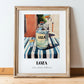 Loza – Montenegrin Café on the Corner, Montenegrin Beverage Still Life, in wooden frame leaning on the floor