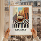 Libyan Tea – Libyan Outdoor Café Scene, Libyan Cocktail Wall Art, styled in a charming Paris street view