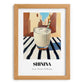 Shinina – Iraqi Urban Café Scene, Iraqi Beverage Painting, set in oak frame