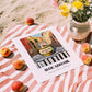 Avocado Oil – Italian Street Café Scene, Dry Goods Wall Art, unframed on coastal sand