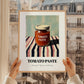 Tomato Paste – on Striped Tablecloth, Pantry Still Life, styled in a charming Paris street view