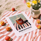 Tomato Paste – on Striped Tablecloth, Pantry Still Life, unframed on coastal sand