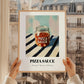 Pizza Sauce – on Striped Tablecloth, Food Stash Wall Decor, styled in a charming Paris street view