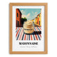 Mayonnaise – Italian Street Café Scene, Grocery Print, set in oak frame
