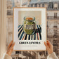 Green Lentils – on Striped Tablecloth, Pantry Wall Decor, styled in a charming Paris street view