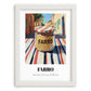 Farro – Italian Café on the Corner, Grocery Illustration, placed in minimal white frame