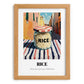 Rice – Italian Café on the Corner, Kitchen Storage Print, set in oak frame