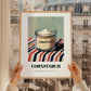 Cornstarch – on Striped Tablecloth, Dough Print, styled in a charming Paris street view