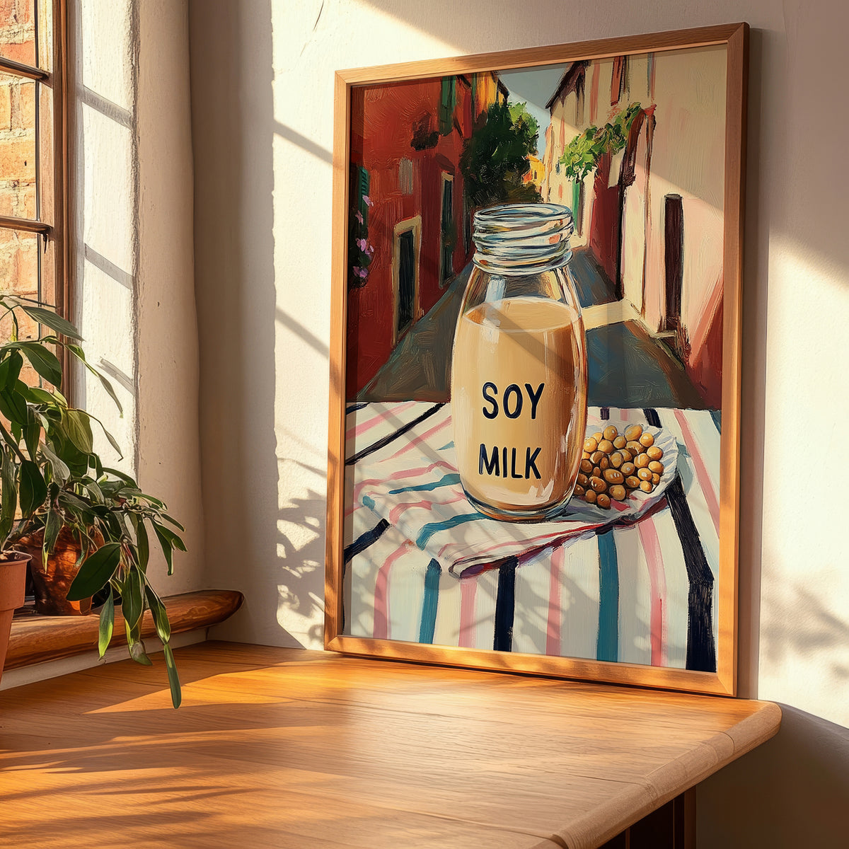 Soy Milk – Italian Café on the Corner, Dairy Print, clean layout with no caption