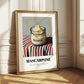 Mascarpone – on Striped Tablecloth, Cheese Print