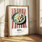 Feta – on Striped Tablecloth, Cheese Print