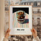 Pecans – on Striped Tablecloth, Nuts Still Life, styled in a charming Paris street view