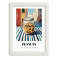 Peanuts – Italian Café on the Corner, Nuts Illustration, placed in minimal white frame