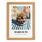 Hazelnuts – Italian Café on the Corner, Nuts Print, set in oak frame