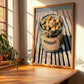 Pistachios – on Striped Tablecloth, Nuts Art, clean layout with no caption