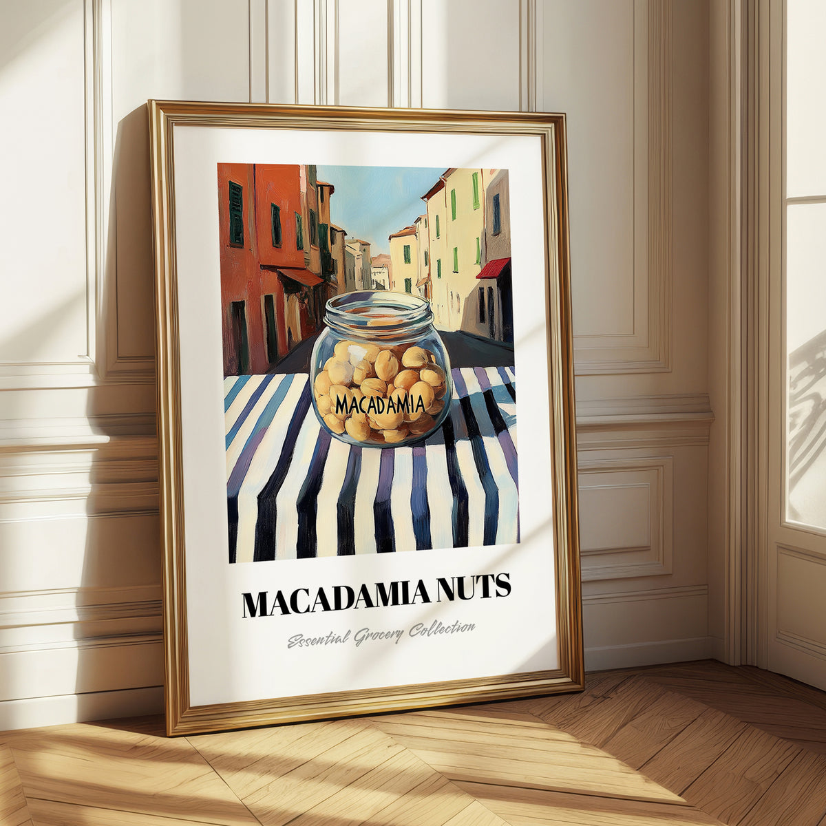 Macadamia – Italian Outdoor Café Scene, Nuts Wall Art