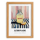 Lemonade – on Striped Tablecloth, Lemonade Poster, set in oak frame