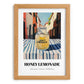 Honey Lemonade – Italian Street Café Scene, Lemonade Still Life, set in oak frame