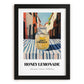Honey Lemonade – Italian Street Café Scene, Lemonade Still Life, in sleek black frame
