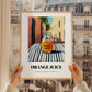 Orange Juice – Italian Urban Café Scene, Lemonade Art, styled in a charming Paris street view