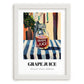 Grape Juice – Italian Café on the Corner, Lemonade Wall Illustration, placed in minimal white frame