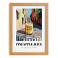 Pineapple Juice – Italian Urban Café Scene, Lemonade Poster, set in oak frame