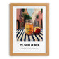 Peach Juice – Italian Street Café Scene, Lemonade Painting, set in oak frame