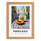 Papaya Juice – Italian Urban Café Scene, Lemonade Wall Art, set in oak frame
